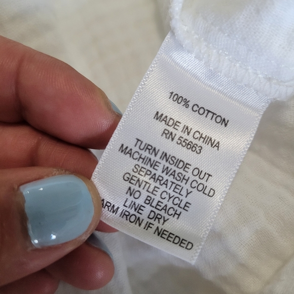 Cynthia Rowley Lightweight 100% Cotton Cropped Pants 2X White NWOT - Picture 5 of 13